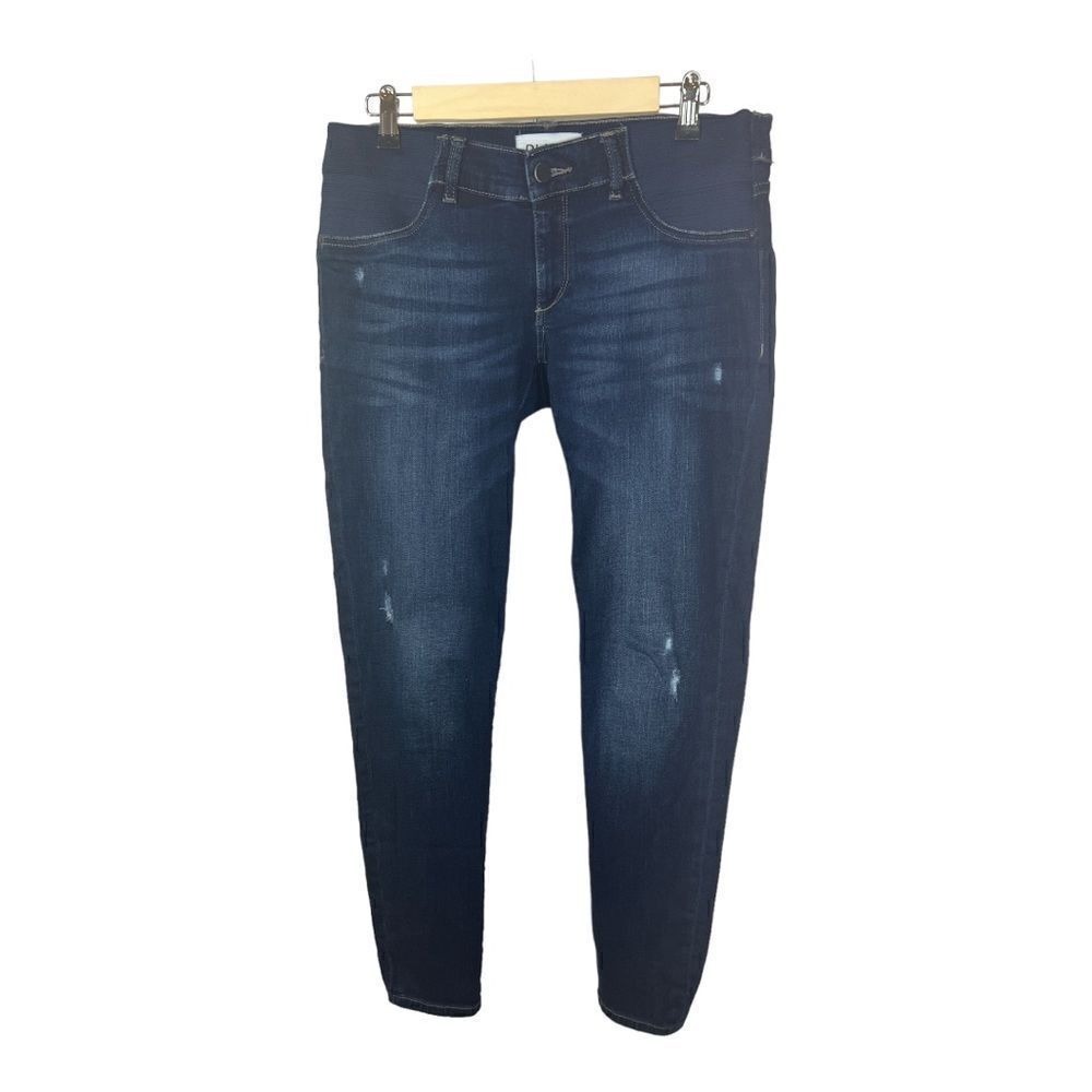 DL1961 Women’s Florence Maternity Instasculpt Distressed Jeans Blue Size 27